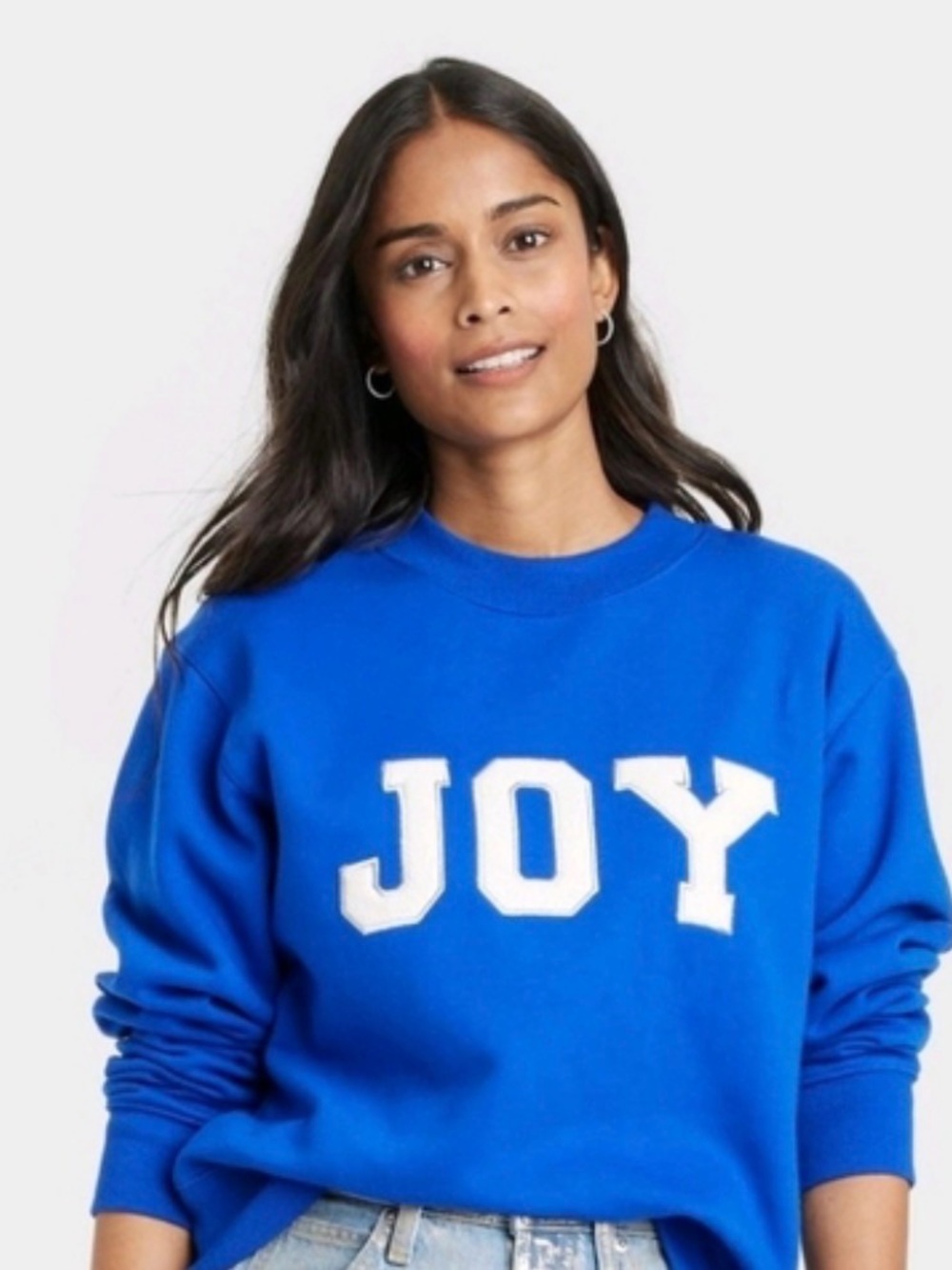 Universal Thread Blue 'JOY' Crewneck Sweatshirt